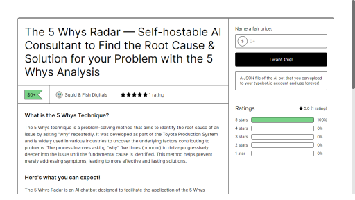 5 Whys Radar - AI Technology Solution