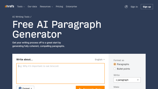 Ahrefs Paragraph Generator - AI Technology Solution