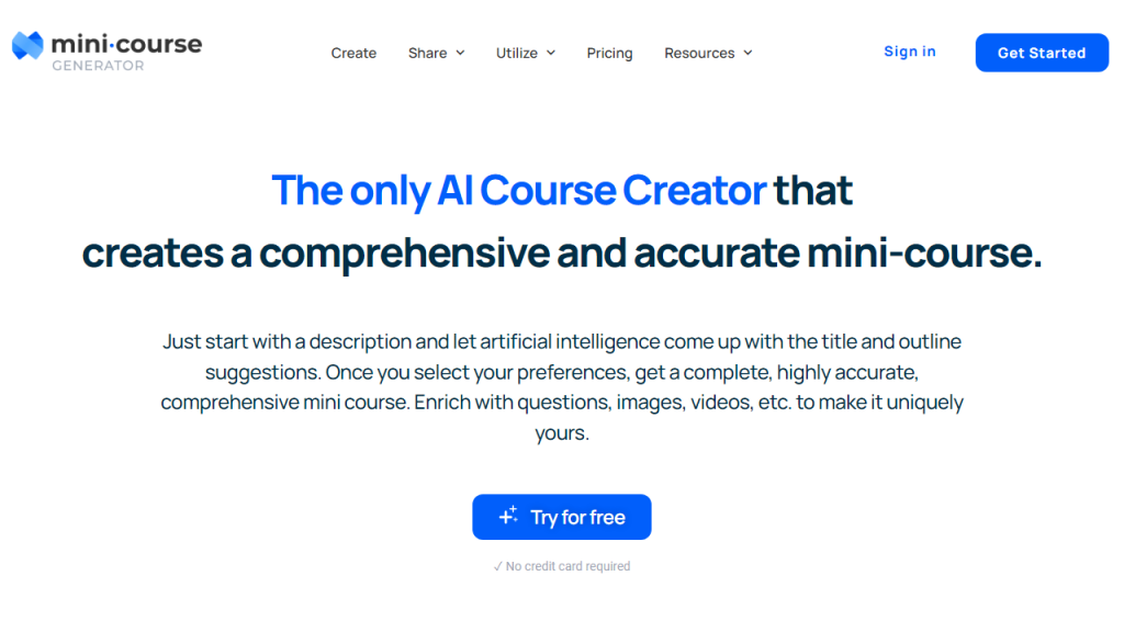 AI Course Creator - AI Technology Solution