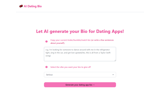 AI Dating Bio - AI Technology Solution