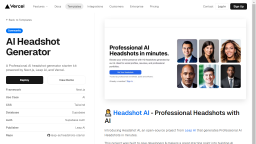 AI Headshot Generator - AI Technology Solution