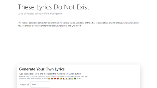 AI Lyrics Generator - AI Technology Solution