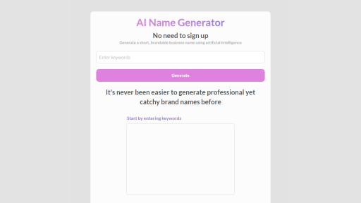 AI Name Generator - AI Technology Solution