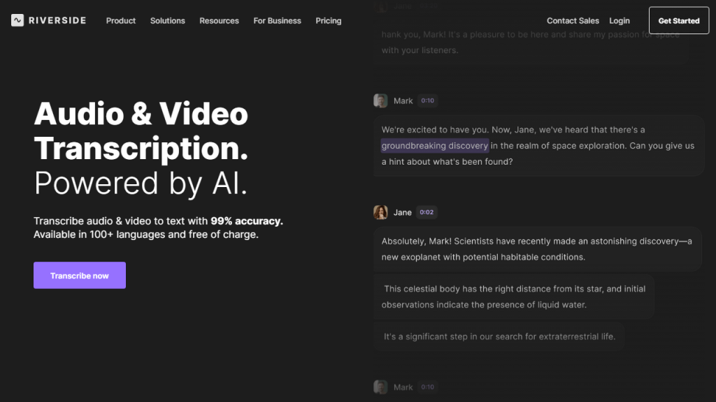 AI Transcriptions by Riverside - AI Technology Solution
