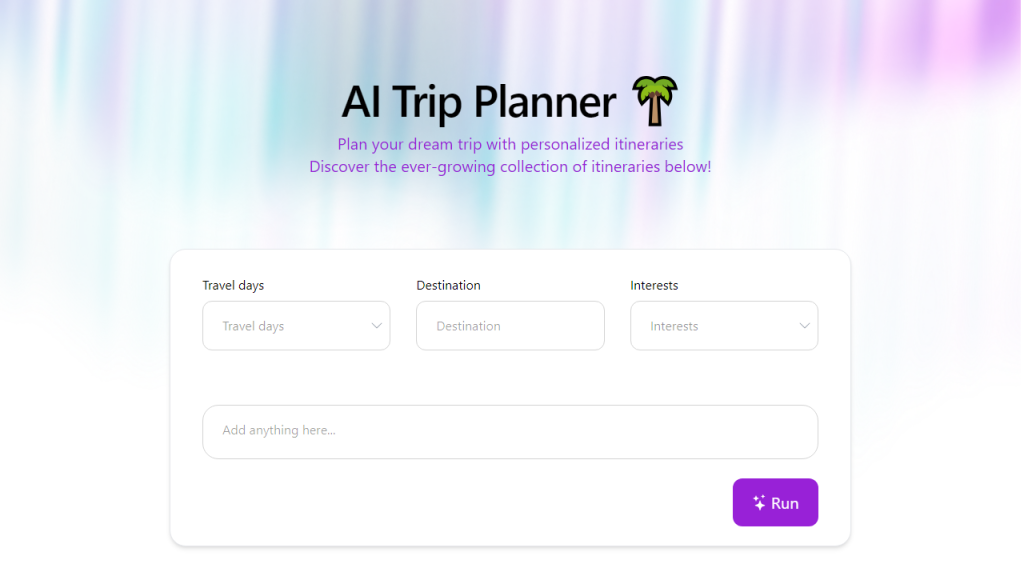 AI Trip Planner - AI Technology Solution