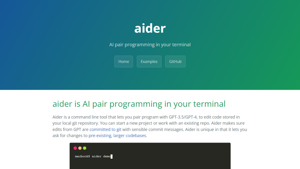 Aider Chat - AI Technology Solution