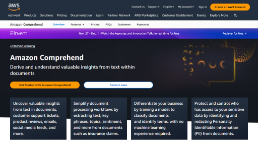 Amazon Comprehend - AI Technology Solution