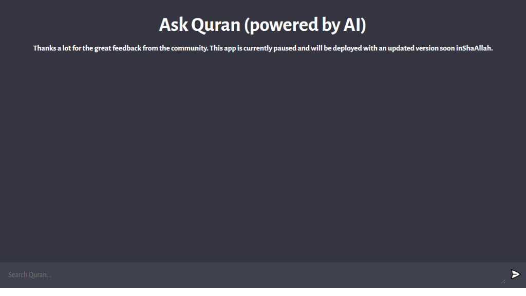 Ask Quran - AI Technology Solution