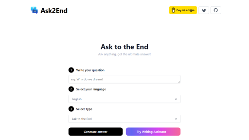 Ask2End - AI Technology Solution