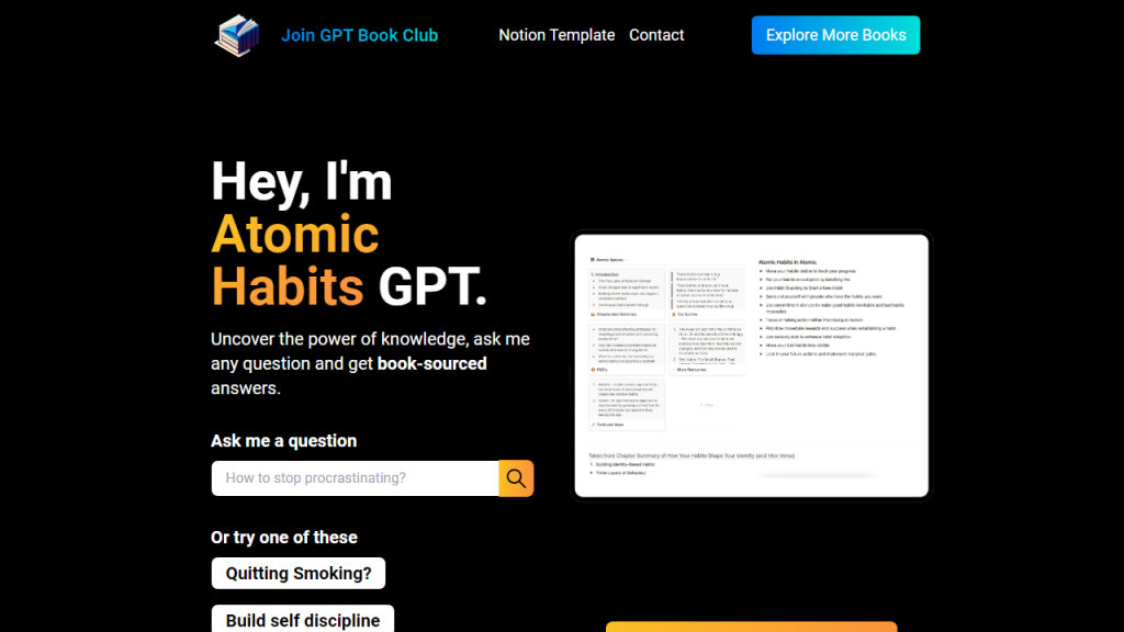 Atomic Habits GPT - AI Technology Solution