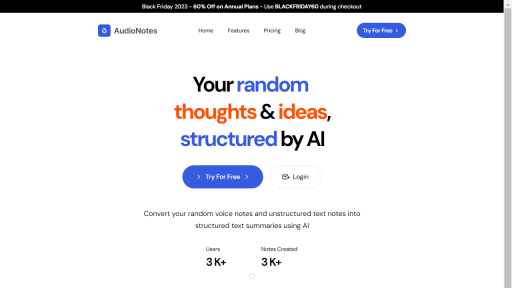 Audionotes - AI Technology Solution