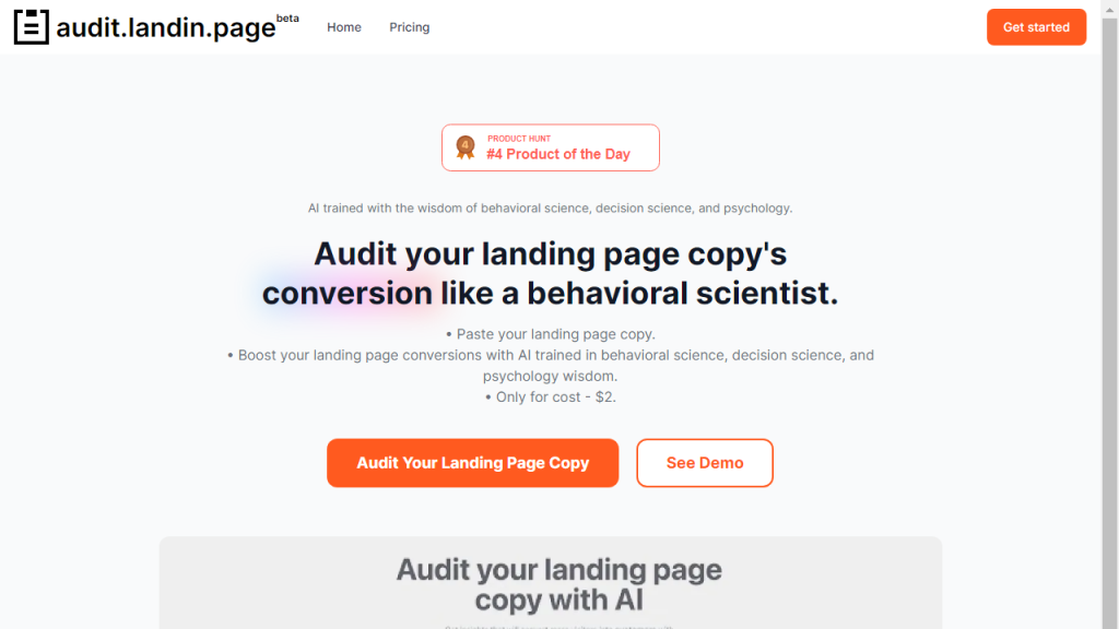 Audit Landin Page - AI Technology Solution