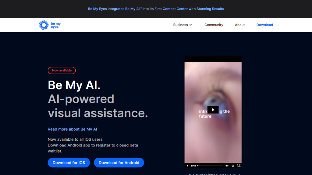 Be My Eyes - AI Technology Solution