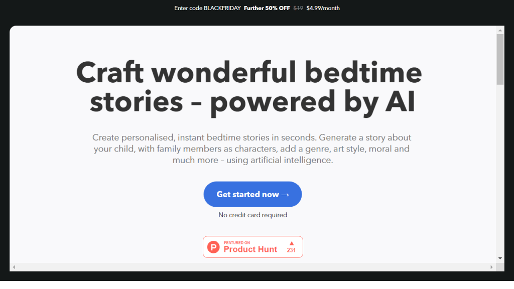 BedtimeStory - AI Technology Solution