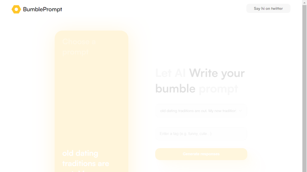 Bumble prompts - AI Technology Solution