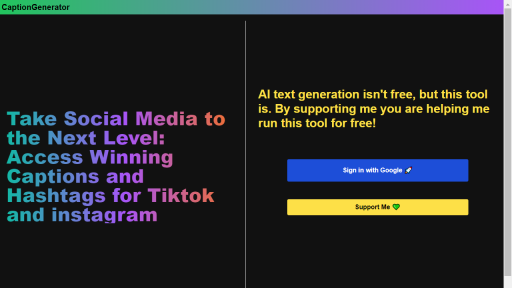 Captiongenerator - AI Technology Solution