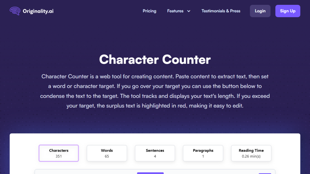 Character Counter - AI Technology Solution