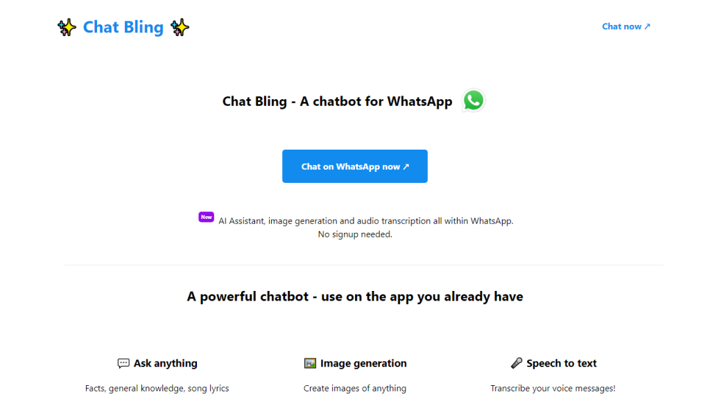 Chat Bling - AI Technology Solution