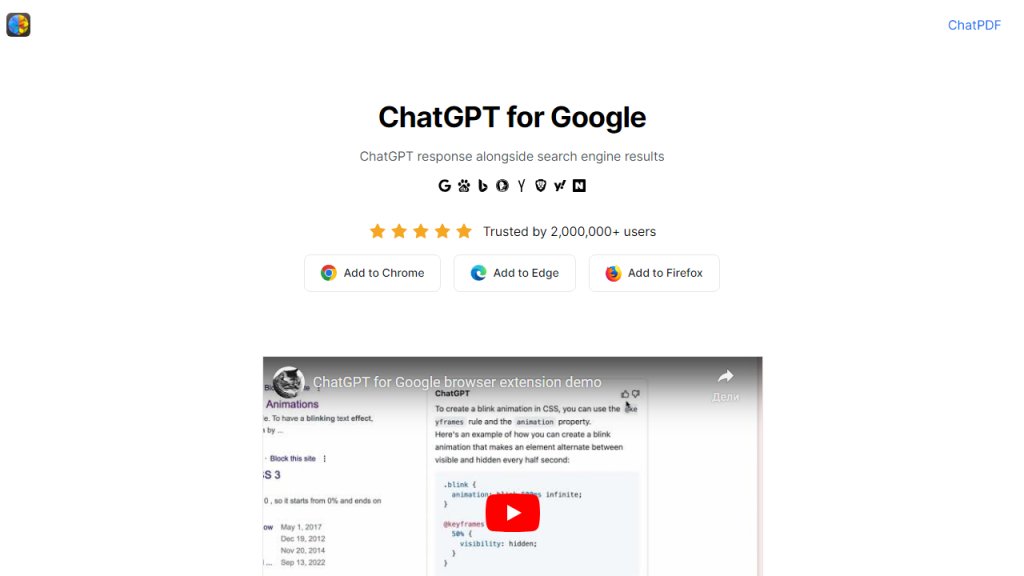 ChatGPT for Google - AI Technology Solution