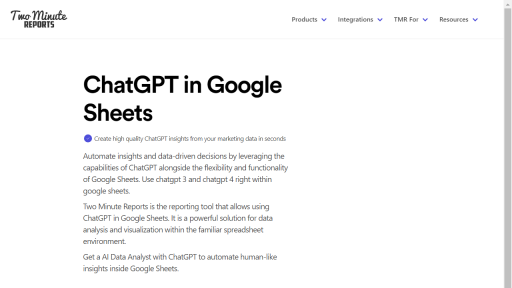 ChatGPT in Google Sheets - AI Technology Solution