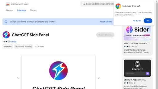 ChatGPT Side Panel - AI Technology Solution