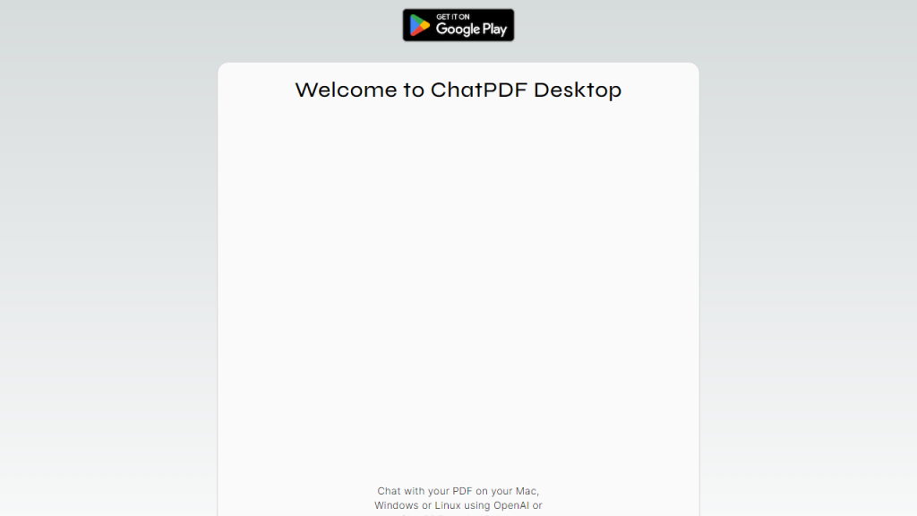 ChatPDF for Desktop - AI Technology Solution