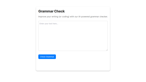 CheckGrammar - AI Technology Solution