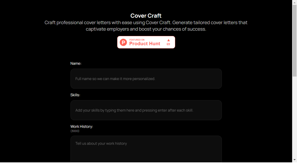 Cover craft - AI Technology Solution