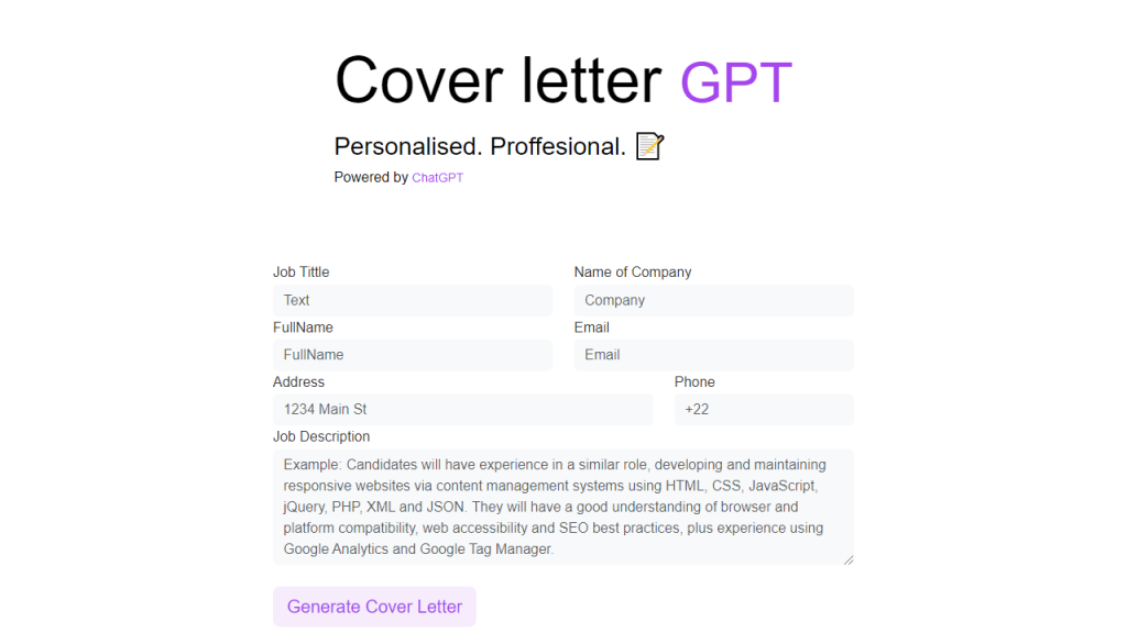 Coverletter-gpt - AI Technology Solution