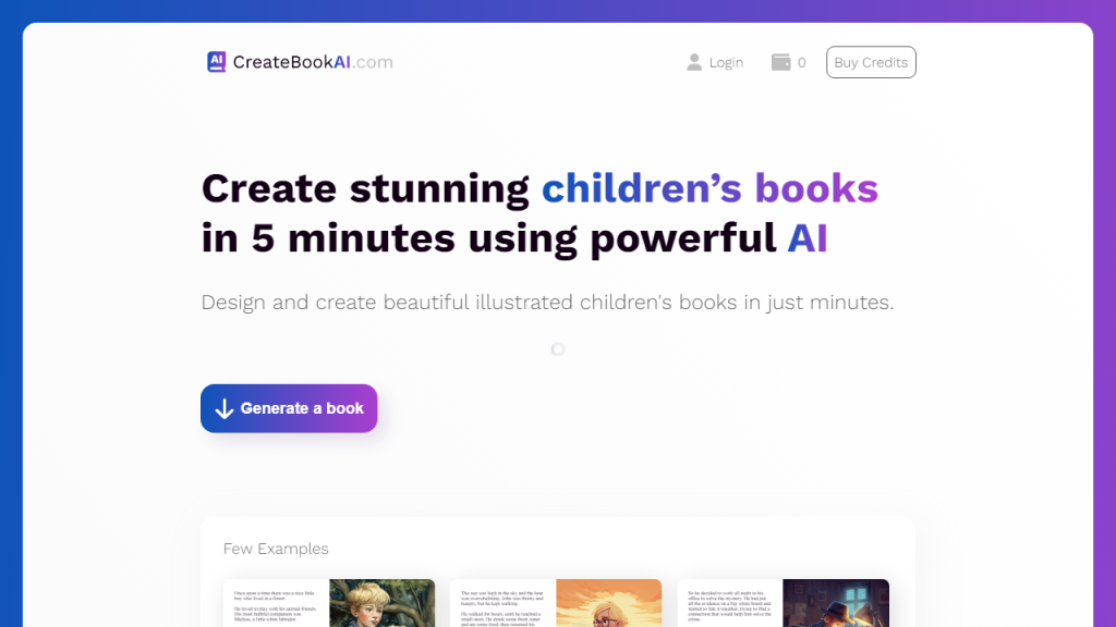 CreateBookAI - AI Technology Solution