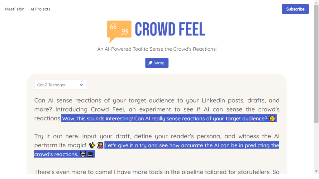 Crowd Feel - AI Technology Solution