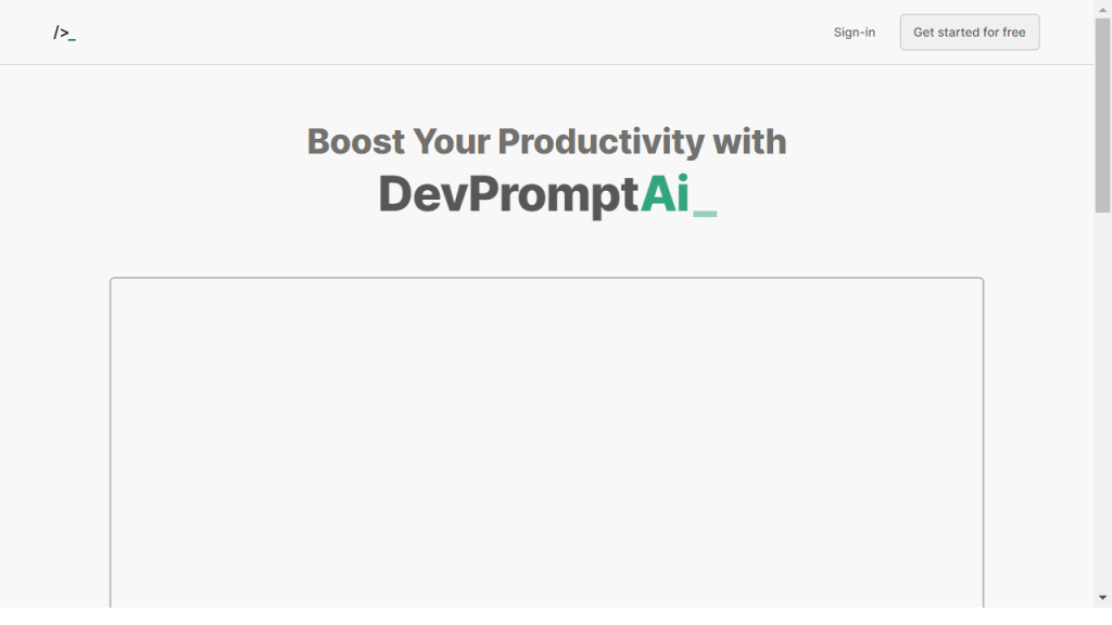 DevPrompt - AI Technology Solution