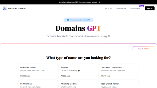 DomainsGPT - AI Technology Solution