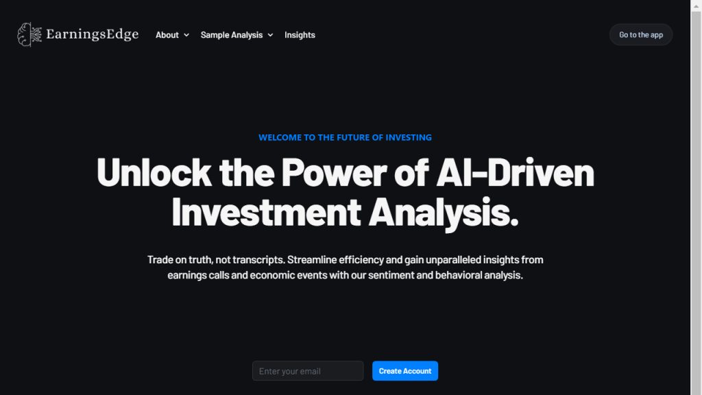 EarningsEdge - AI Technology Solution