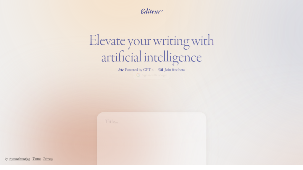 Editeur - AI Technology Solution