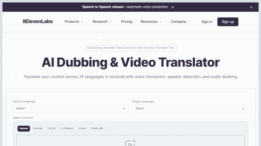 ElevenLabs Dubbing - AI Technology Solution
