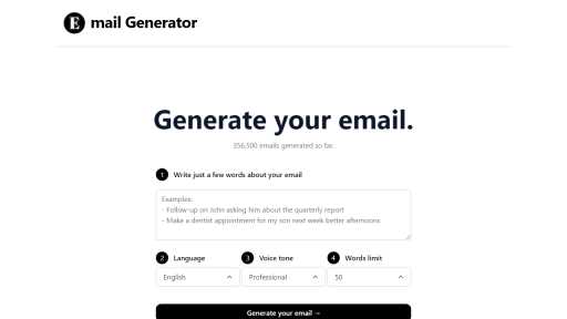 Email Generator - AI Technology Solution