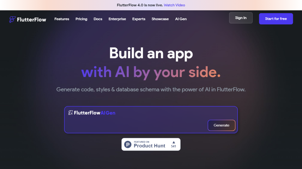 FlutterFlow AI Gen - AI Technology Solution