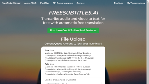 Freesubtitles - AI Technology Solution