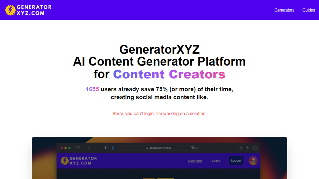 Generator XYZ - AI Technology Solution