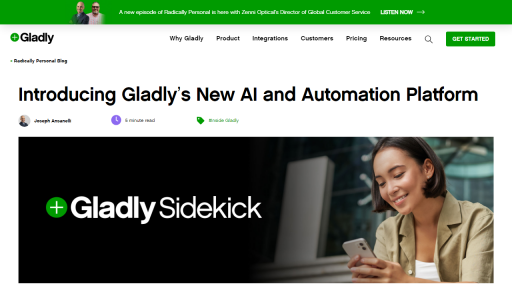 Gladly Sidekick - AI Technology Solution
