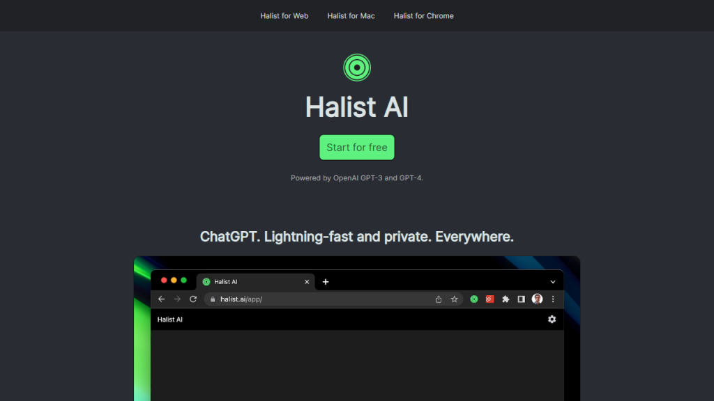 Halist Browser AI - AI Technology Solution