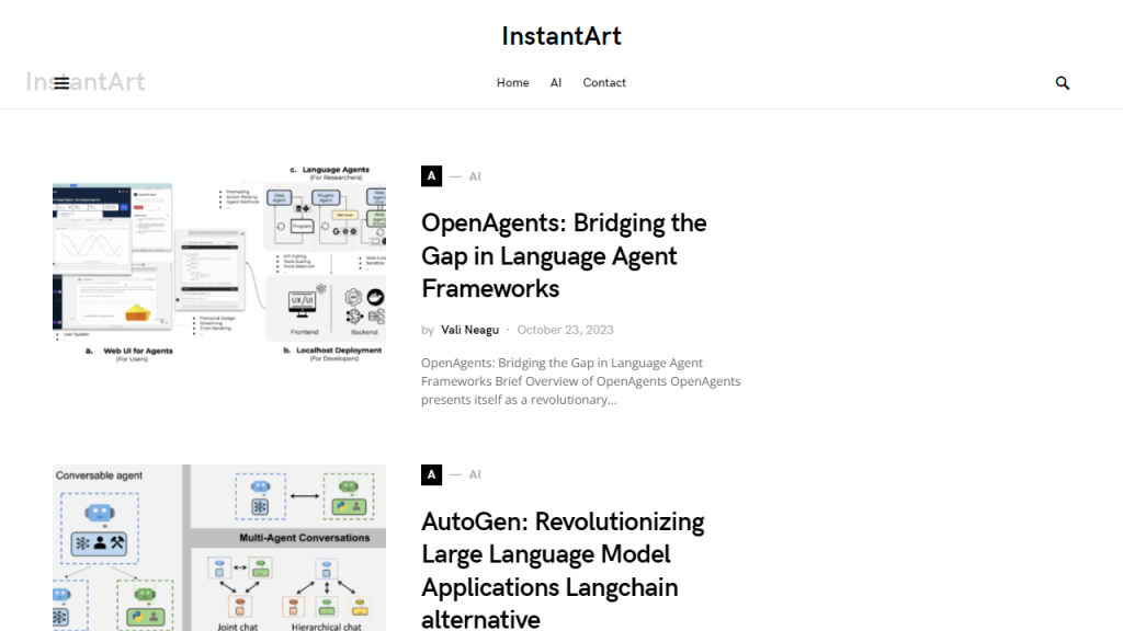 InstantArt - AI Technology Solution