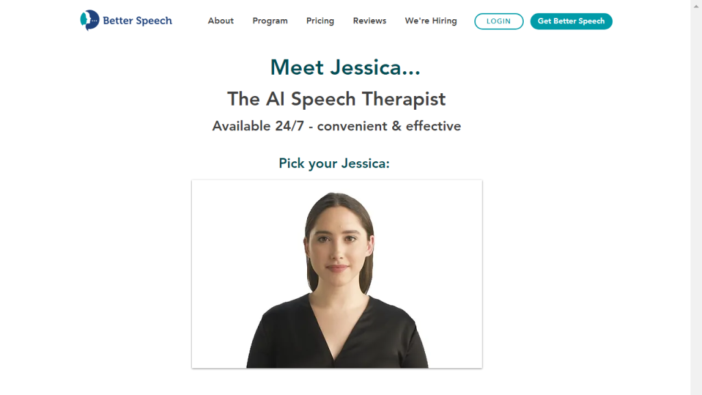 Jessica by BetterSpeech - AI Technology Solution