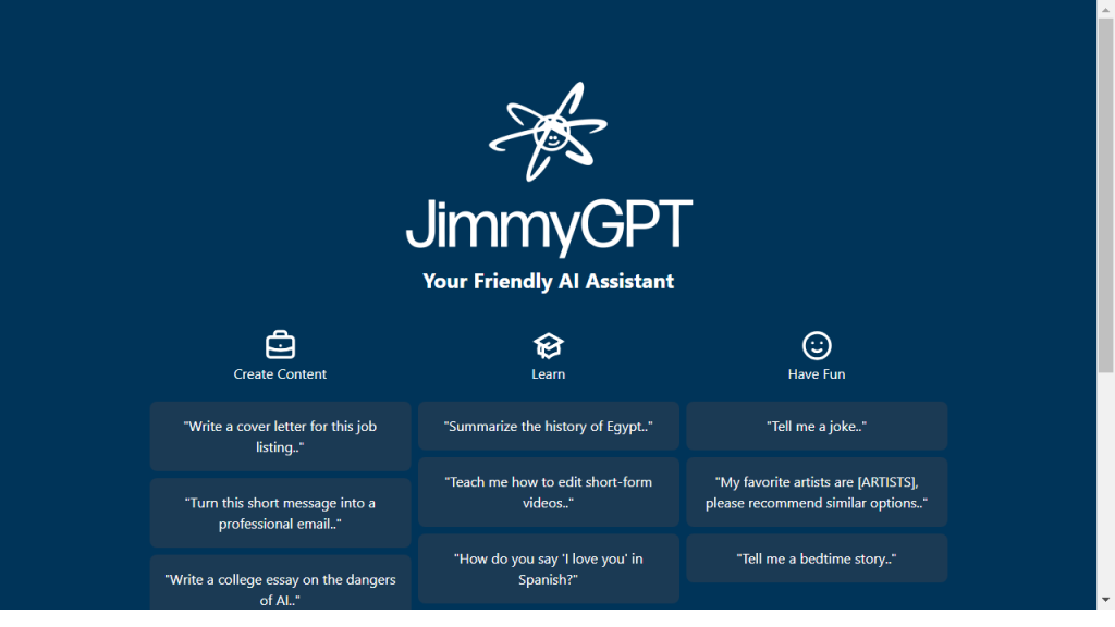 JimmyGPT - AI Technology Solution