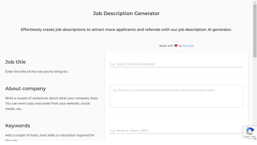 Job Description Generator - AI Technology Solution