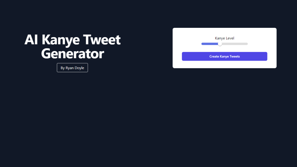 Kanye Tweet Generator - AI Technology Solution