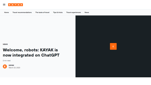 Kayak ChatGPT plugin - AI Technology Solution