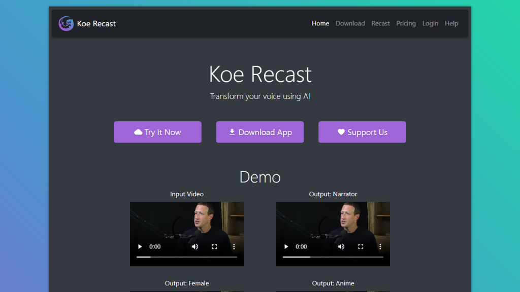 Koe Recast - AI Technology Solution