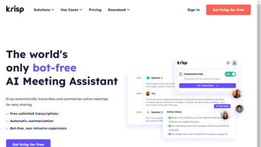 Krisp AI Meeting Assistant - AI Technology Solution